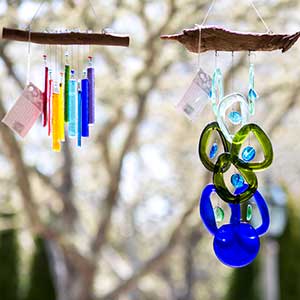 made from recycled wine bottles